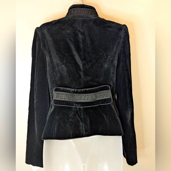 Zara Velvet Steampunk Victorian Dark Academia Cosplay Whimsygoth Blazer Jacket M - Picture 6 of 10